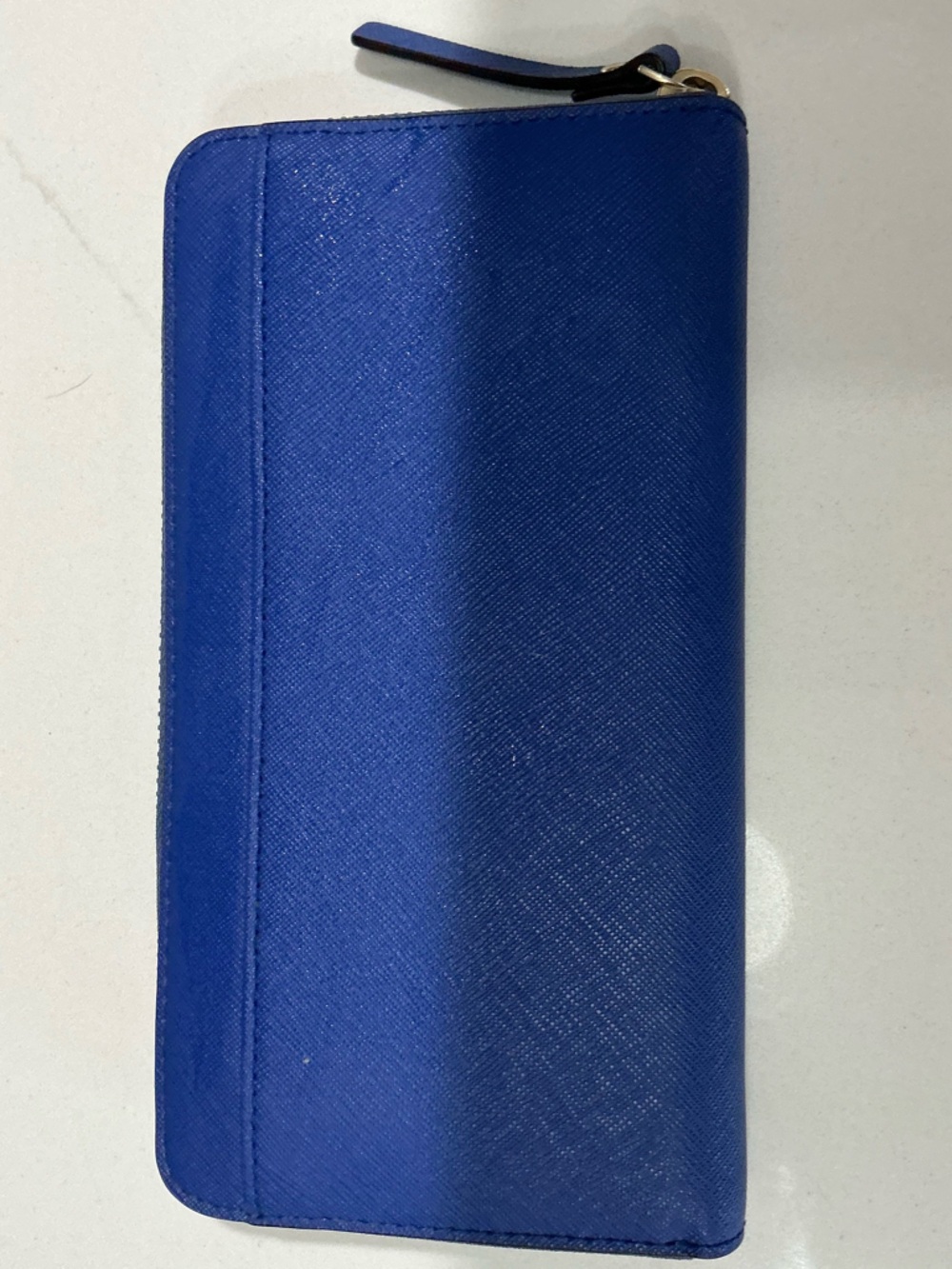 Kate Spade Blue Zip Around Wallet Saffiano Leather Long Wallet - Picture 2 of 3